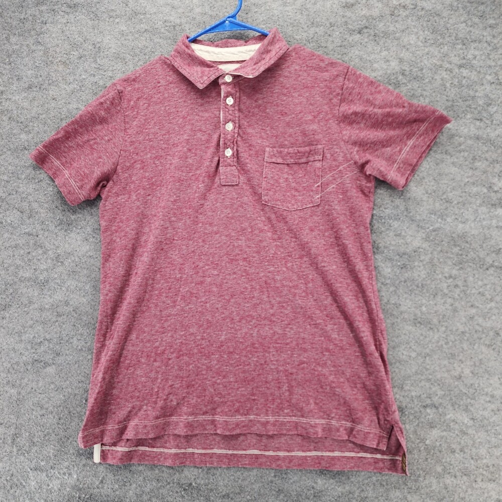 Billy Reid Polo Shirt Womens Medium Short Sleeve Red